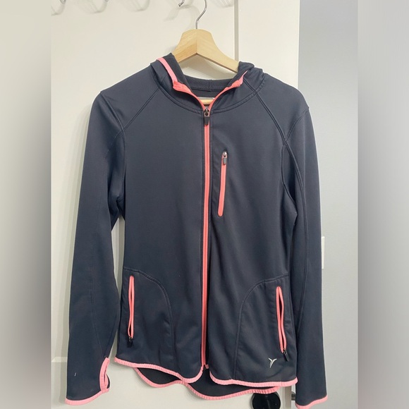 Grey and pink Old Navy Activewear jacket. Size: Medium - Picture 1 of 3